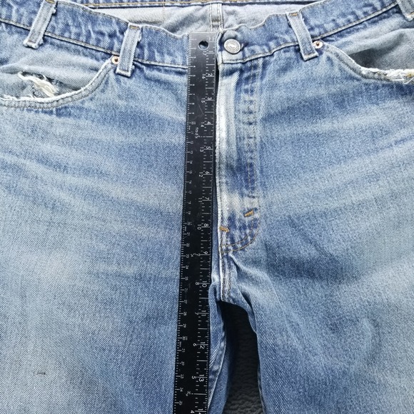 VTG 506 Levis Jeans Mens 38x30 Blue Straight Orange Tab 80s Made in USA Faded - Picture 13 of 14
